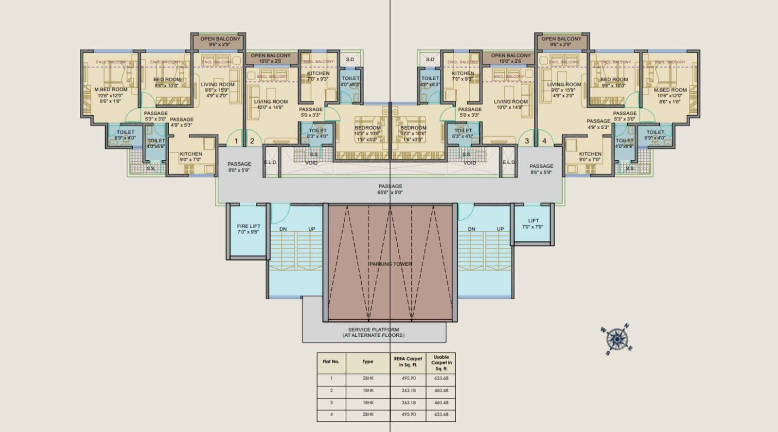 Shivam-Enclave-Typical-Floor-Plan